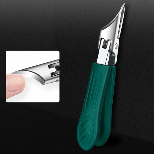 For Thick and Ingrown Nails – A High-precision Trimmer Made of Heavy-duty Stainless Steel, Featuring a Safety Soft Grip Handle and an Ultra-sharp 25-degree Angled Blade. Specially Designed for Seniors, This Thick Nail Clipp