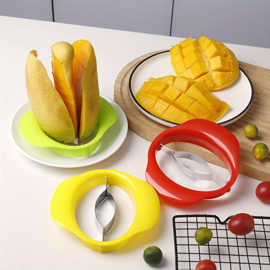 1pc Creative Mango Slicer, Household Mango Cutter and Pitter Tool for Peeling, Slicing, and Coring Fruits, Suitable for Teens or Children Under Parental Supervision