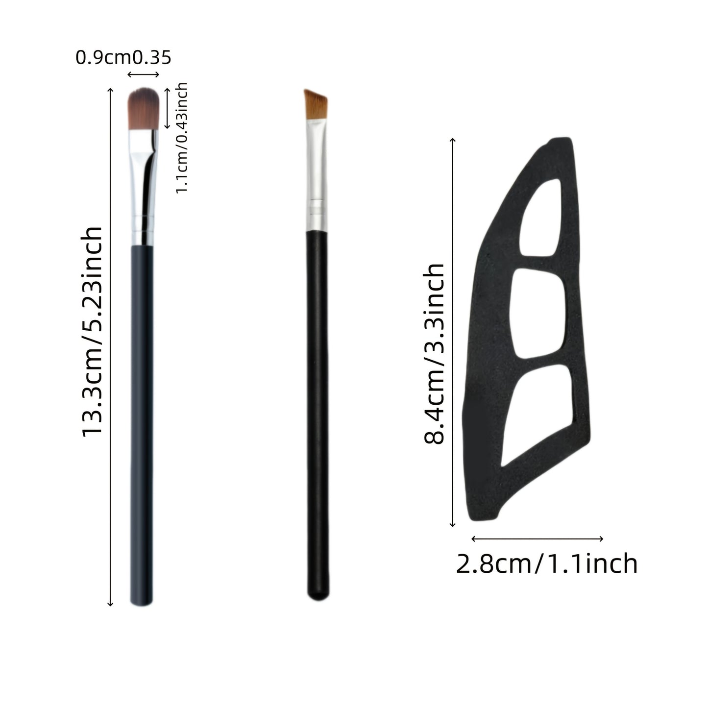 Eye Makeup Assistant - 2 Special Eyeshadow Brushes, Eyeshadow Tools, Quick Makeup Templates, Eyeshadow Molds, Suitable for Female Beginners, Help You Achieve Professional Effects with Minimal Effort, Make Up Anytime and Anywh