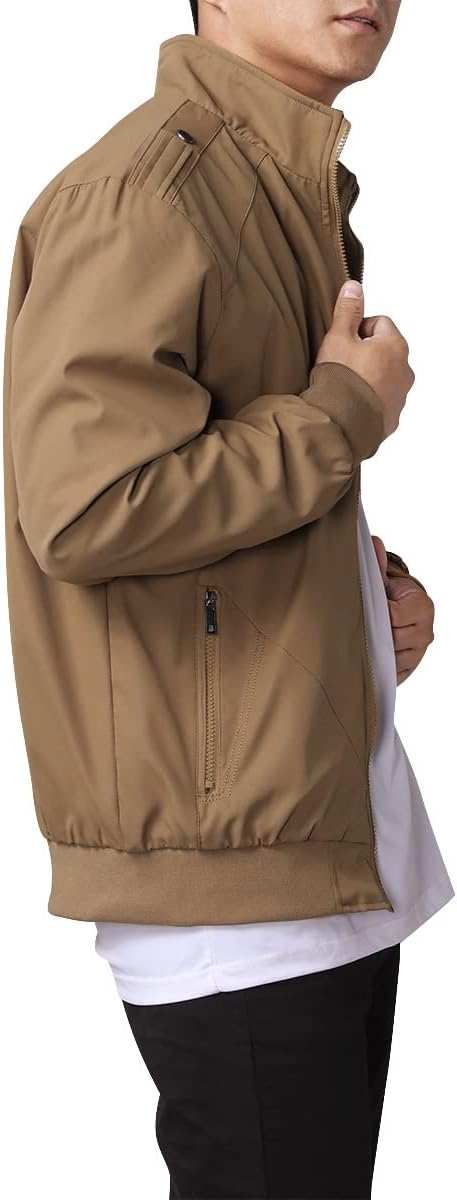 Men's jacket with stand collar transition jacket autumn leisure sports jacket bomber jacket