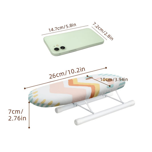 1pc Portable Tabletop Ironing Board with Folding & Heavy-Duty Iron Rest - Small Space-Saving Iron Board Suitable for, Travel, Apartments - Compact Ironing Station with Non-Slip Feet & Cover