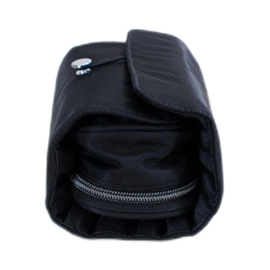 Generic Nylon Black Solid Makeup Organizer Large Capacity Pouch
