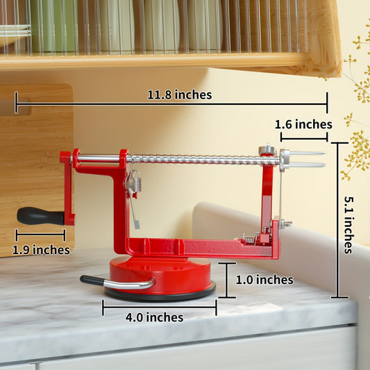 Apple Peeler Corer 3 In 1 Apple Peeler Slicer Corer With Powerful Suction Base And Stainless Steel Blades