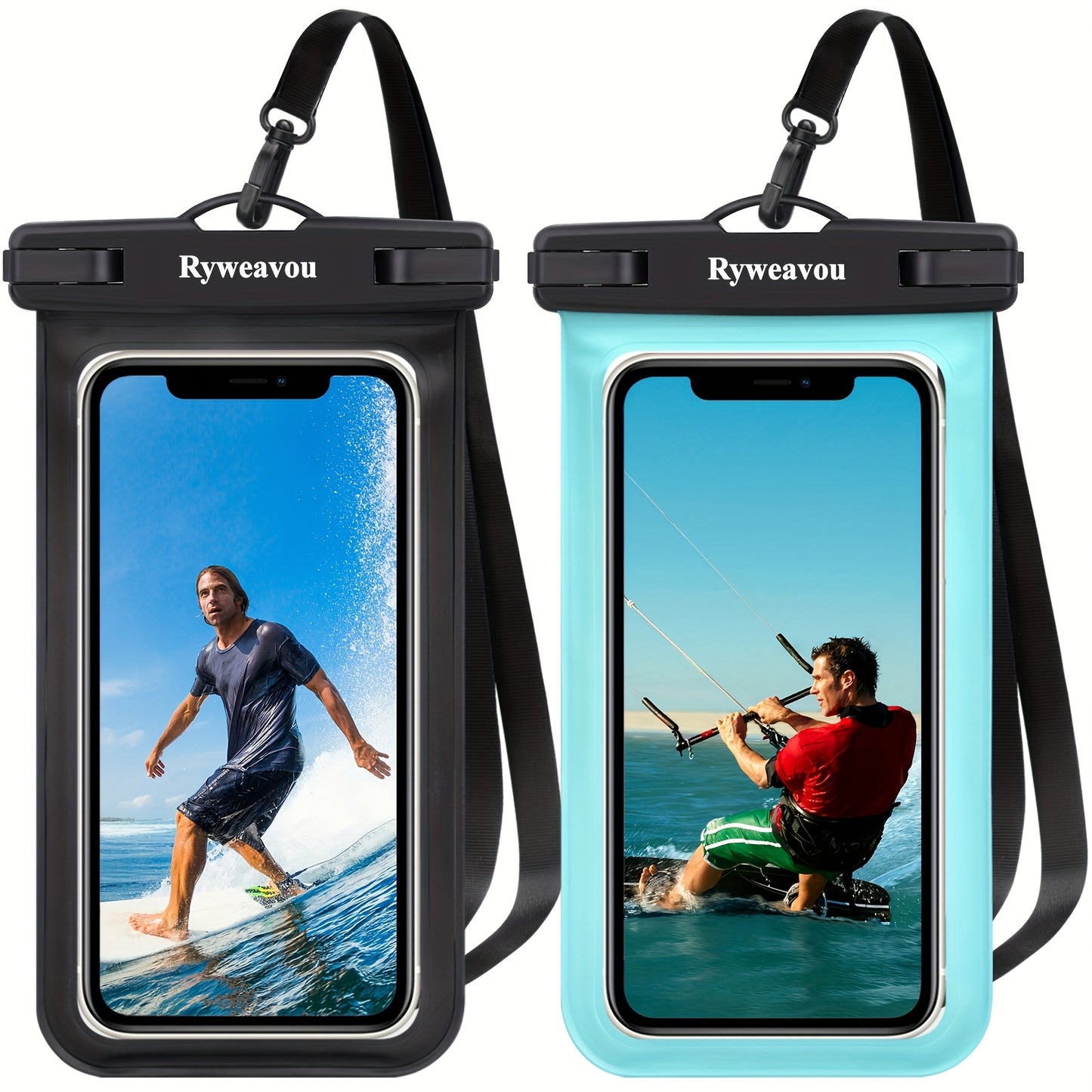 2 Pack 17.78 cm Phone | For iPhone16Pro 15 14 13 12 11 Pro Max XS Plus for galaxy Phone, PVC Dry Bags for Diving, Swimming, Snorkeling and Beach Adventures