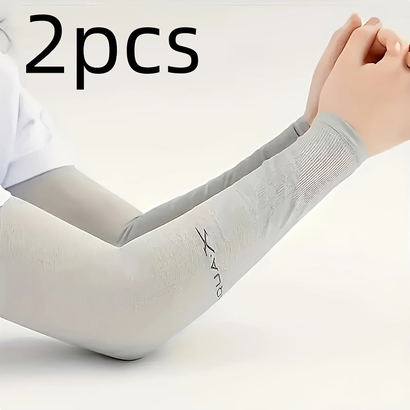Breathable Arm Sleeves, Straight Tube Covers, Machine Washable & Hand Washable Ice Sliky Fiber Fabric Sleeve Protectors for Driving, Golfing, Fishing, Cycling, Hiking – Lightweight Outdoor Camping Travel Essential