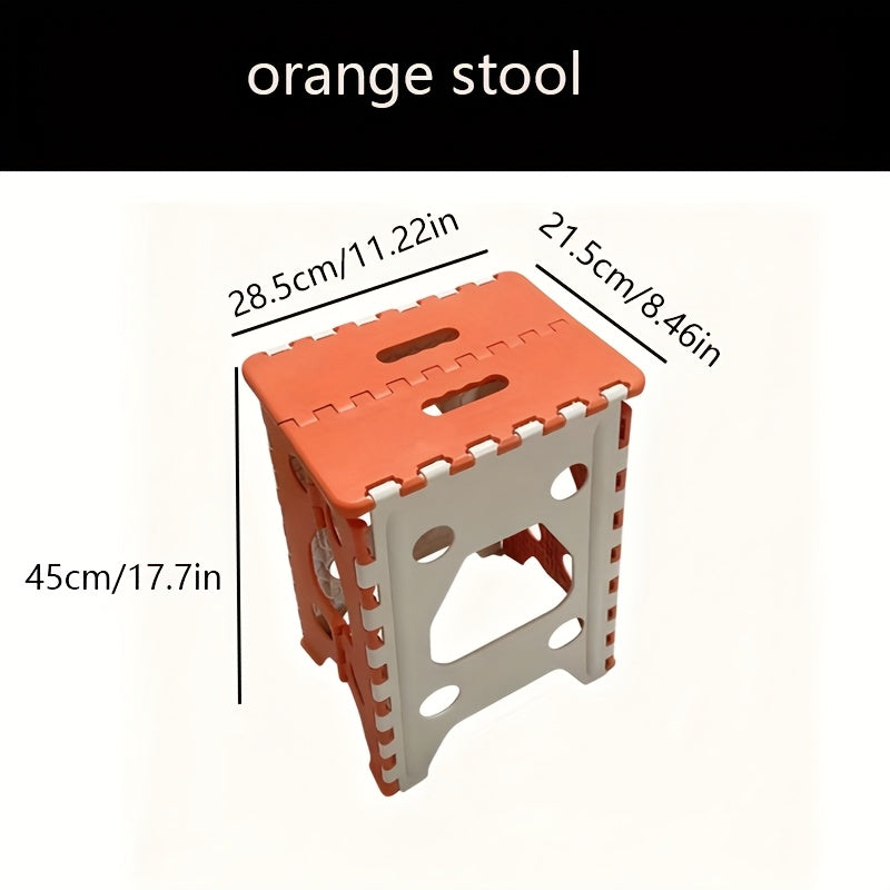 Modern Minimalist Plastic Portable Folding Stool, Home Dining Chair for Adults Stackable Bar Stool Outdoor Camping Fishing Handy Carry Shoe Bench Space-Saving