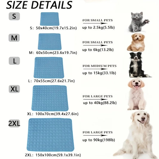 Dog Cooling Mat Summer Pet Cold Bed for Small and Large Dogs, Reusable Cooling Pad Blanket for Cats, Sofa, Floor, and Crate Use