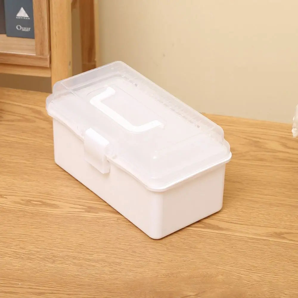 2/3 Layer Large Capacity Foldable Storage Box, Multifunctional Plastic Organizer for Makeup, Jewelry, Hairpins & Nail Art