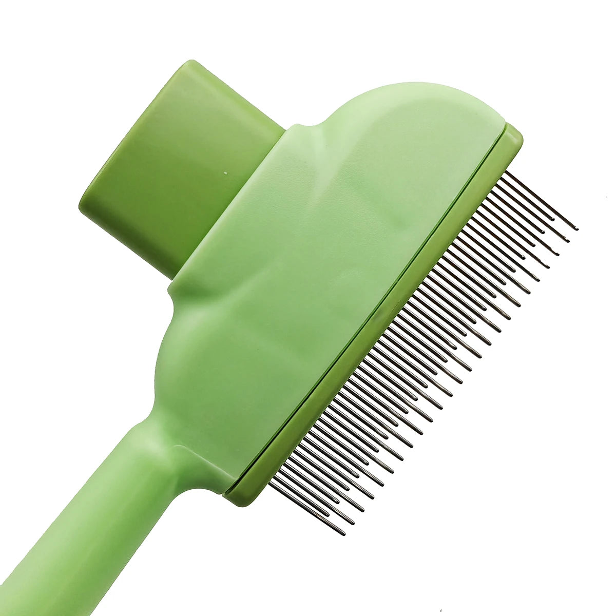 Self-Cleaning Pet Grooming Brush for Dogs and Cats, Professional Deshedding and Dematting Comb with One-Button Hair Release, Comfortable Handle Pet Care Tool