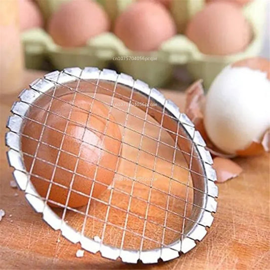 Stainless Steel Egg Slicer Cutter – Mesh Grid Vegetable & Fruit Chopper for Salad, Dessert & Potato Cubes