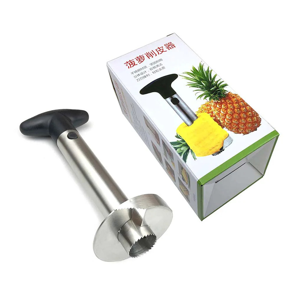 Stainless Steel Pineapple Cutter – Spiral Rotary Pineapple Slicer, Peeler & Core Separator
