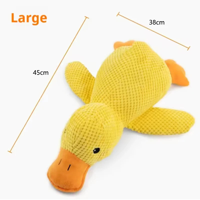 Plush Duck Dog Toy with Hugging Design, Interactive Comfort Chew and Sleep Companion for Puppies and Small Dogs, Soft Yellow Duck Pet Toy