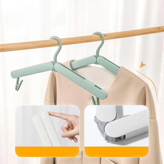 Travel Foldable Clothes Hanger – Portable Wardrobe Drying Rack for Outdoor Travel & Home Use