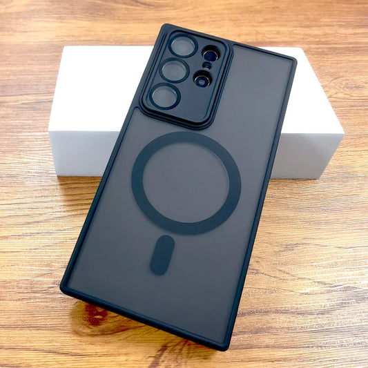 Luxury Matte Case For Samsung Galaxy S25 series Magsafe Charge Cover