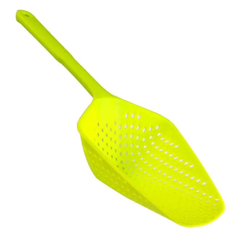 Silicone Kitchen Tools Ice Scoop – Leaky Spoon and Spatula Strainer with Water Drain Design Kitchen Gadgets