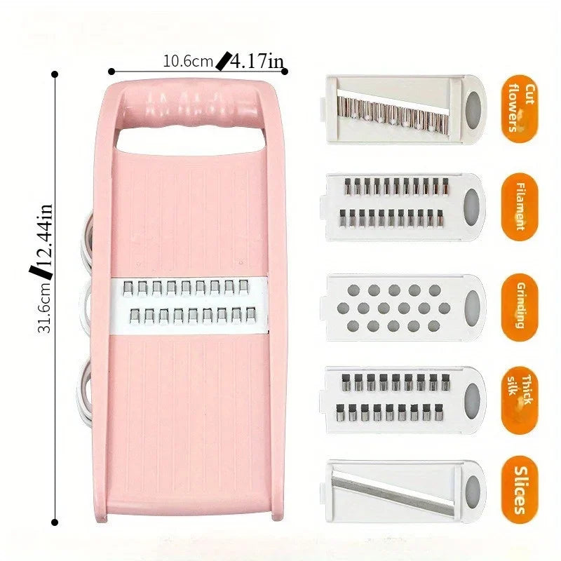 7-in-1 Mandoline Slicer for Kitchen, Multifunctional Food Slicer & Grater for Potatoes, Cheese, Vegetables, Carrots & Cucumbers