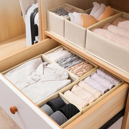 Foldable Drawer Organizers – Clothing, Socks & Underwear Storage Boxes for Closet & Wardrobe