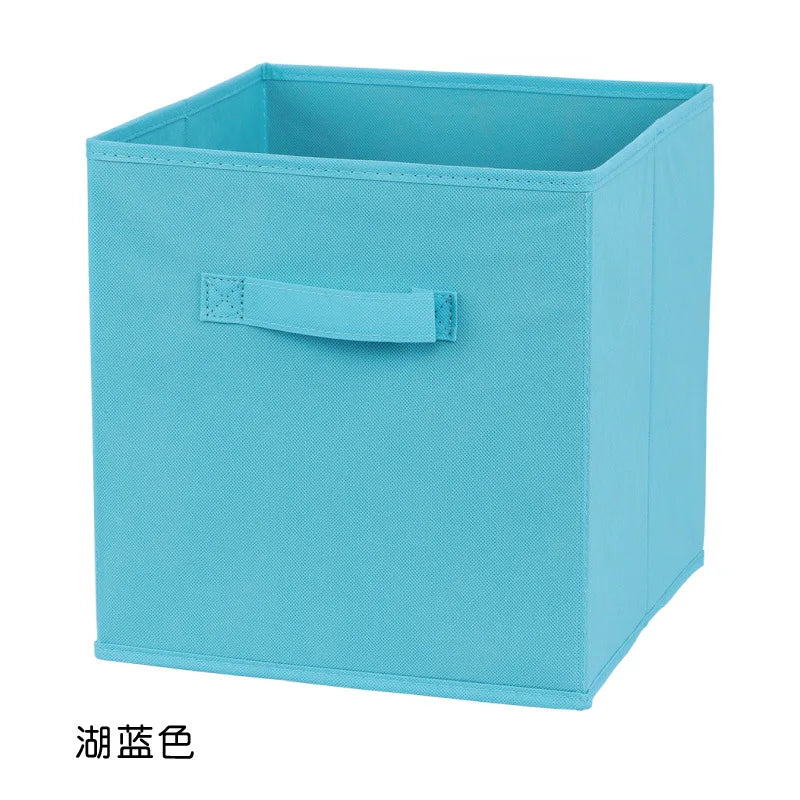 Non-Woven Fabric Storage Box, High-Quality Foldable Multi-Functional Lattice Organizer for Books & Home Storage