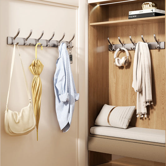 Adhesive Wall Clothes Hooks – No-Drill Bathroom Towel & Door Back Hanging Hooks