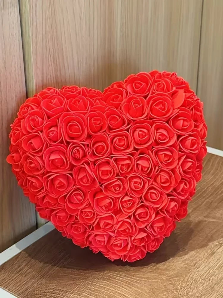 15cm 3D Heart-Shaped Artificial Rose Flower, Romantic Decorative Gift for Valentine’s Day, Mother’s Day, Graduation, Birthday, and Wedding Décor