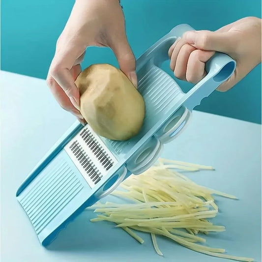 7-in-1 Mandoline Slicer for Kitchen, Multifunctional Food Slicer & Grater for Potatoes, Cheese, Vegetables, Carrots & Cucumbers