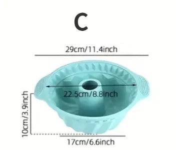 Silicone Cake Baking Mould Set – High-Temperature Resistant Oven Baking Pan for Cake, Bread, Toast, and Muffins
