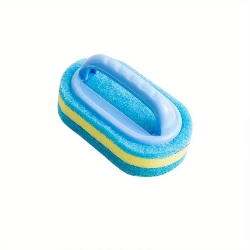 Cleaning Brush with Handle – Kitchen Sponge Wipe Thickened Bathroom Tile Cleaning Sponge Household Stain Removal Tool