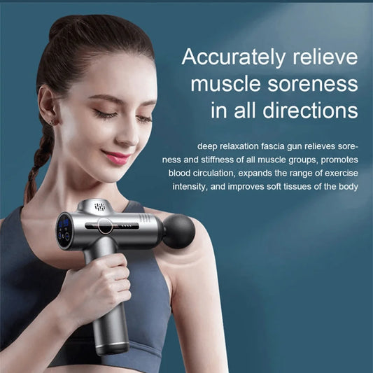 Portable Mini Massage Gun for Body, Neck and Back, Deep Tissue Fascia Massager for Muscle Relaxation, Fitness Recovery and Slimming, One-Head Design
