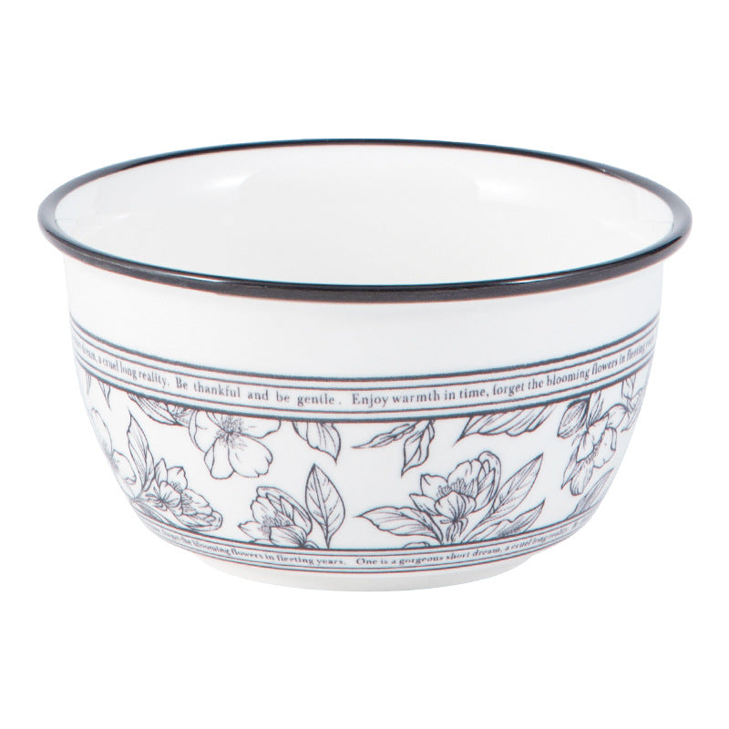20PCS Porcelain Dinnerware Set for 4, Lucky Pattern Ceramic Tableware Gift Box with Bowls, Plates & Cutlery