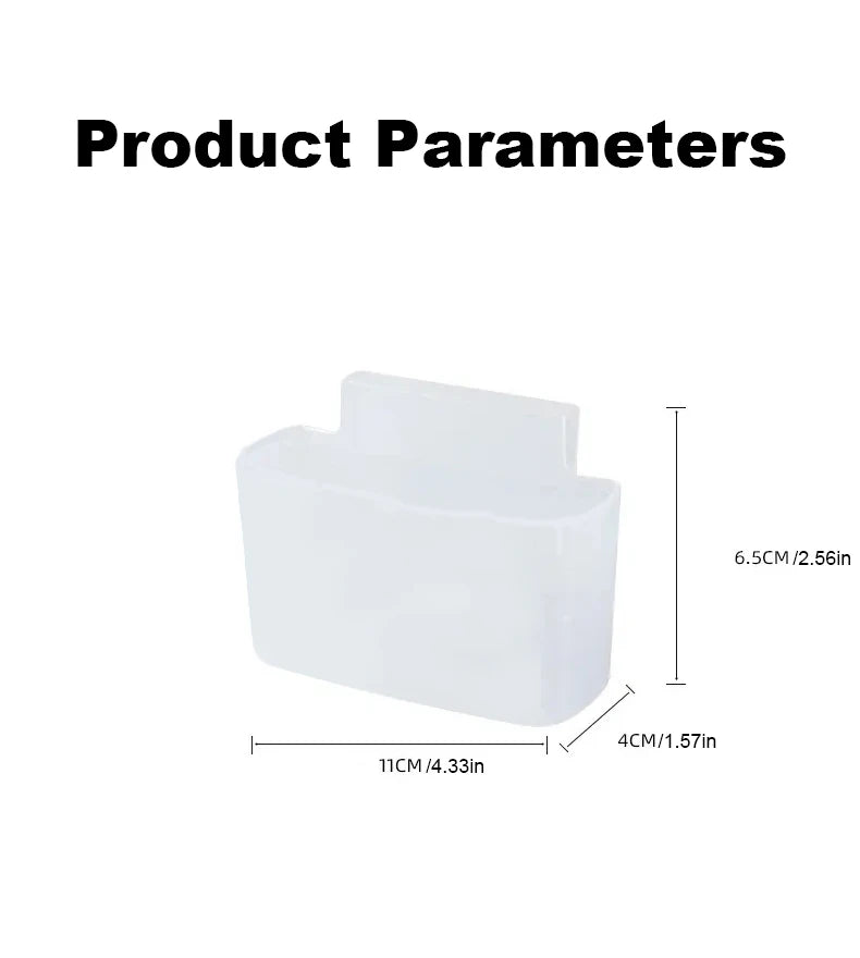 Refrigerator Side Door Storage Box, Wall-Mounted PP Hanging Organizer for Small Items & Cosmetics