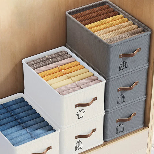 Oxford Fabric Storage Basket – Uncovered Clothing & Toy Organizer Box for Bedroom & Cabinet