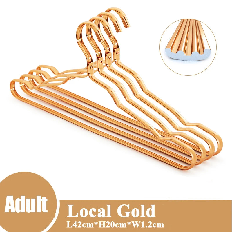 Aluminum Alloy Clothes Hangers (5/10PCS) – Anti-Slip Coat Hangers for Drying & Wardrobe Space Saving