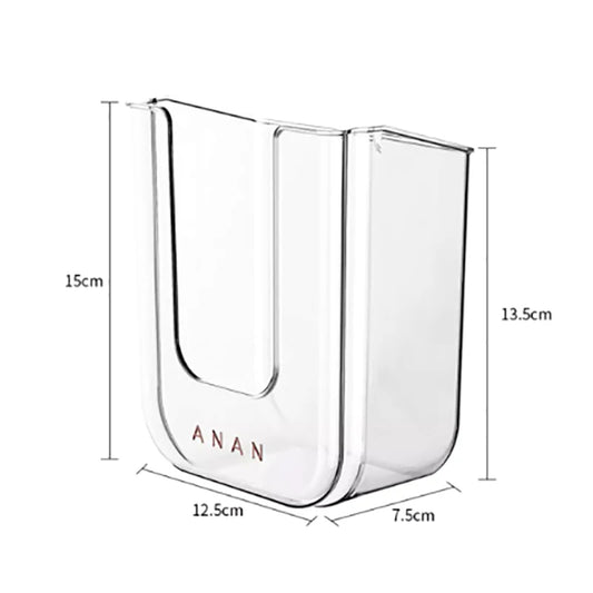 Wall Mounted Dual Compartment Wipes Case – Transparent Self-Adhesive Organizer for Kitchen, Bathroom & Bedroom