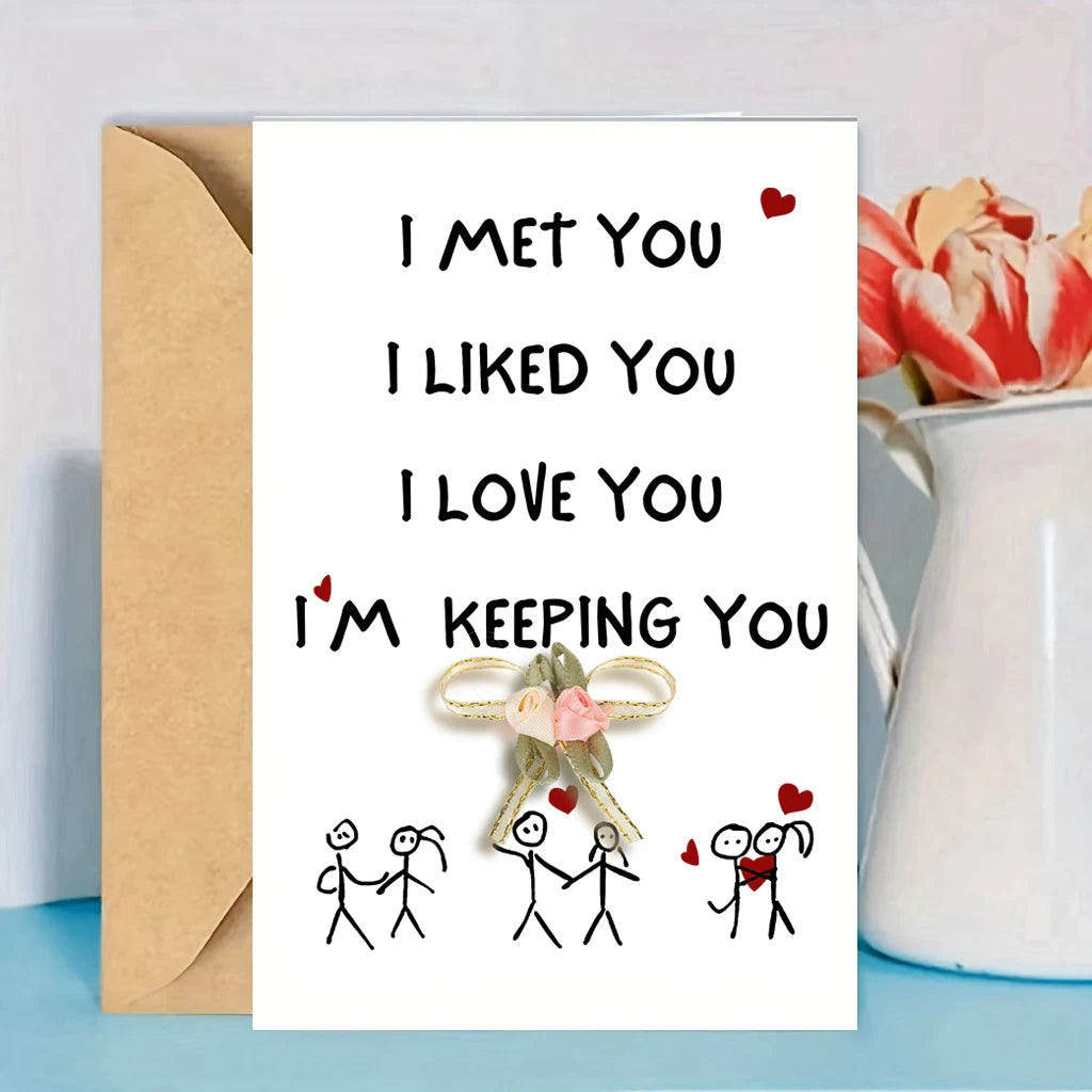 Romantic Birthday and Anniversary Greeting Cards with Personalized Love Messages, Premium Envelope Included, Heartfelt Couple Gift for Him and Her