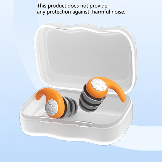 1 Pair of Silicone Swimming Earplugs for Pool Use, Waterproof Earplugs for Surfing and Water Sports, Available in Black, Pink, Blue, Yellow, Green, and Gray, Includes a Reusable Storage Case for Swimming Accessories