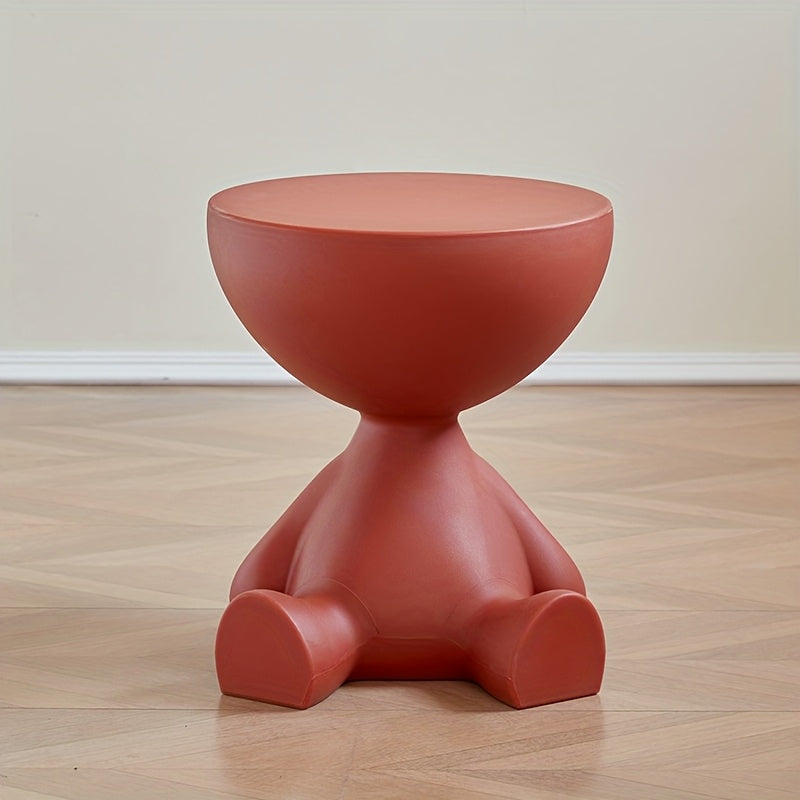 1pc Modern Mini Sofa-Side Table with Low-Profile Plastic Top & Compact Base - Tiny Coffee Table Suitable for Bedside, Living Room, Small Spaces - Durable - Furniture (No Assembly Required)