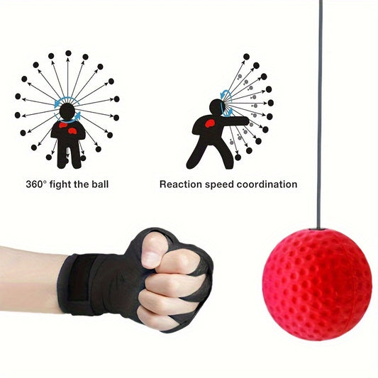 1pc Boxing Reaction Ball, Speed Training Equipment for Relax and Dodging Practice - Home Use Head-Mounted Target