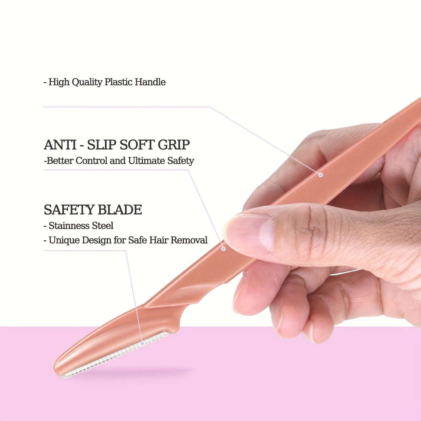 12-Piece Stainless Steel Trimmer Razor with Protective Cover, Suitable for Men and Women - Precision Eyebrow Shaver