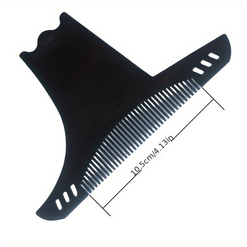 Six-in-One Beard Styling Template Comb for Precision Shaping and Edging, Suitable for Perfectly Arranging and Sealing Beard Lines in the Chin/Forehead/Neck, Symmetrical/Curve/Step Cutting Compatible with Any Electric Trimmer
