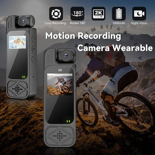 Portable Body Camera Equipped with Infrared Night Vision, Motion Detection, And a 180° Adjustable Lens, Ideal for Sports, Cycling, Fishing, And Various Events - Perfect for Halloween, Christmas, Mother'S Day, Or Birthdays