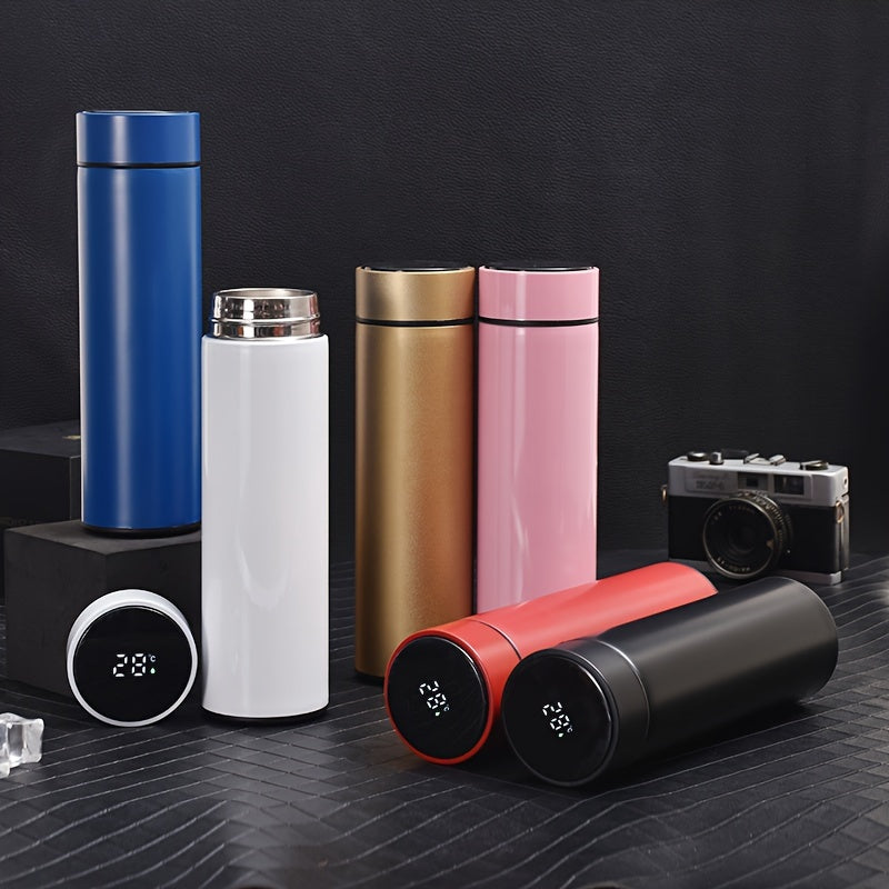 A Smart Temperature Display 304 Stainless Steel Thermos, Sports Cup with LED Touch Screen, Portable for Outdoor Leisure, Straight Water , Thermal Cup with Long-Lasting Insulation And Vacuum Heat Retention