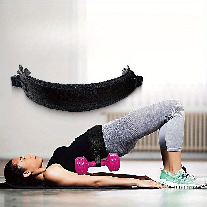 Hip Thrust Belt for Home Fitness - Comfortable, High-Capacity Weighted Dumbbell Training Band, Durable Nylon Material