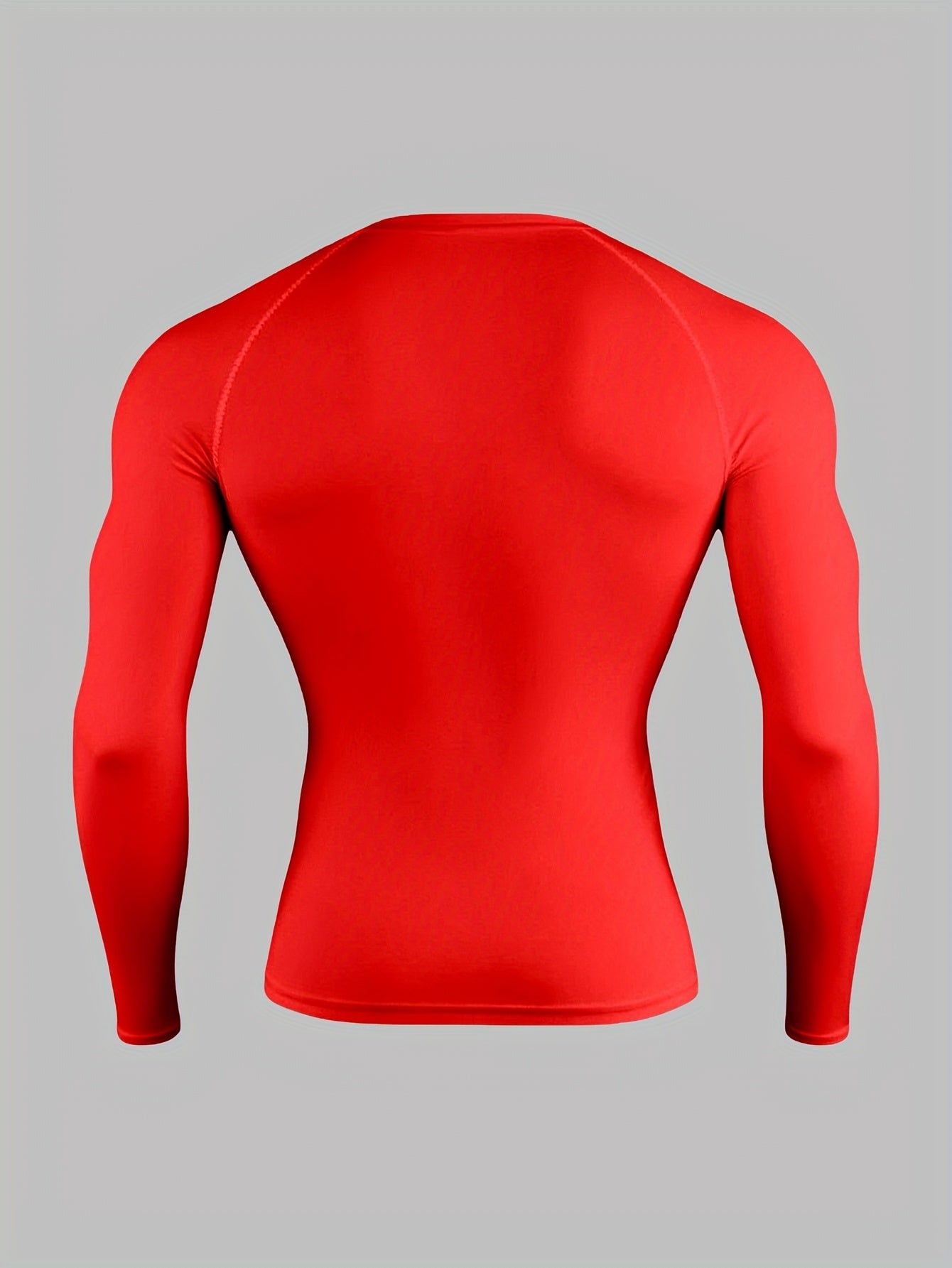 Men's Athletic T-Shirt, Sporty Body-Hugging Fit with High Elasticity, Crew Neck, Long Sleeve, Suitable for Hiking, Jogging, Cycling, and Outdoor Fitness Workouts