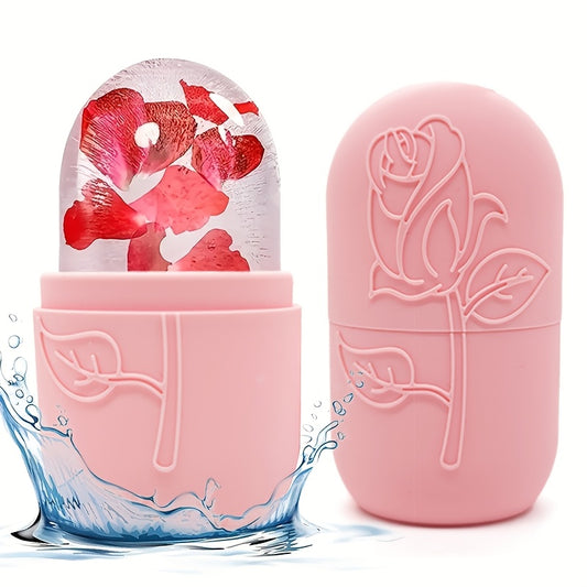 Silicone Ice Facial Roller | Ice Cube Roller Massager| No Fragrance, Battery-Free, Suitable for Various Skin Conditions Reusable Massage Silicone Ice Mold