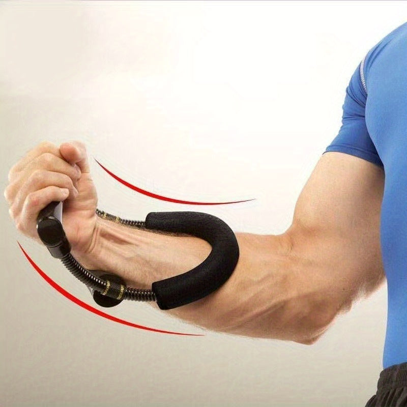 Adjustable Wrist Strengthener & Grip Trainer - Heavy-Duty Stainless Steel Forearm & Hand Workout Equipment for Athletes, Musicians, Injury Recovery - Portable Home Gym Fitness Tool, Black, Muscle Trainer, Ergonomic Design, No