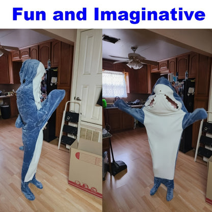 Wearable Shark Blanket Hoodie & Shark Sleeping Bag - Soft Cozy Shark Costume for &, Bedspread with Shark Bedcover, Machine Washable Shark Themed Sleepwear for Themed Parties & Bedtime ()