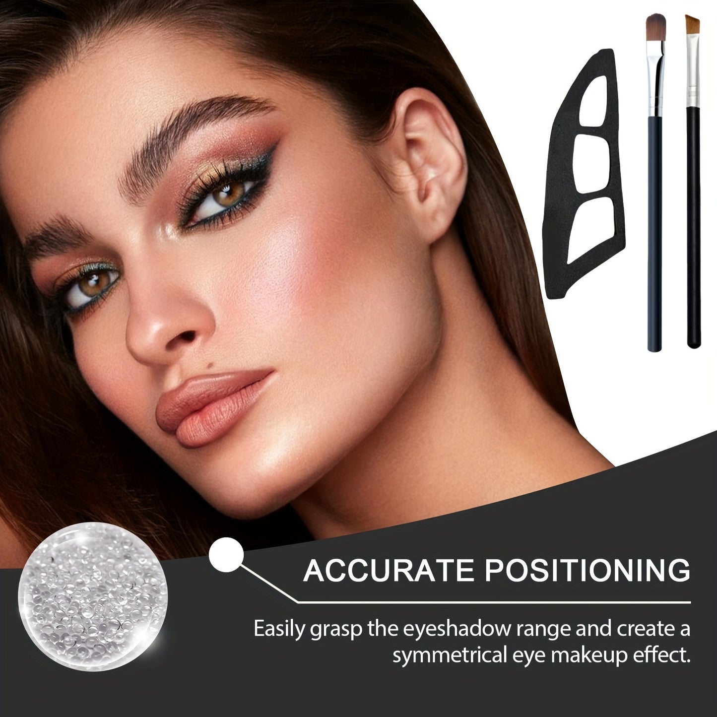 Eye Makeup Assistant - 2 Special Eyeshadow Brushes, Eyeshadow Tools, Quick Makeup Templates, Eyeshadow Molds, Suitable for Female Beginners, Help You Achieve Professional Effects with Minimal Effort, Make Up Anytime and Anywh