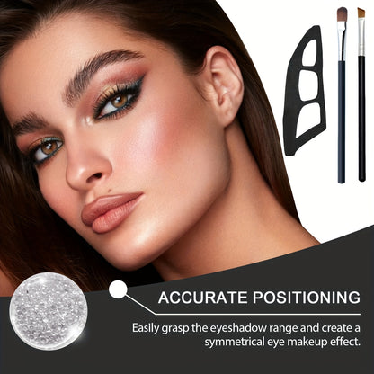 Eye Makeup Assistant - 2 Special Eyeshadow Brushes, Eyeshadow Tools, Quick Makeup Templates, Eyeshadow Molds, Suitable for Female Beginners, Help You Achieve Professional Effects with Minimal Effort, Make Up Anytime and Anywh