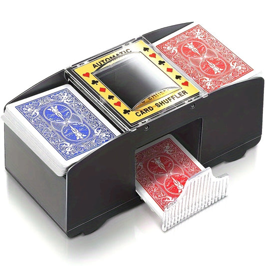 Durable Plastic Automatic Card Shuffler - Perfect for Family Game Nights And Poker Enthusiasts, This Easy-To-Use Transparent Shuffler Is Ideal for Those Aged 14 And Above, Without Battery