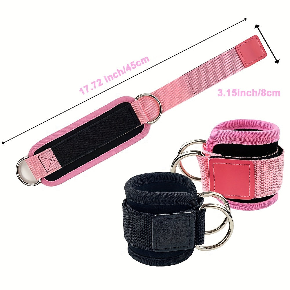6-Piece Ankle Resistance Band Set for Leg & Glute Training - Adjustable Multifunctional Fitness Straps with Workout Guide for Home and Gym Exercise - Middle Tension Pull Rope for Sports and Fitness - Ideal for Valentine's Day